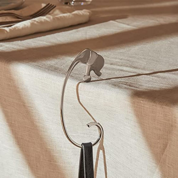 Alessi Jumbo FGO05 Design Elephant Shaped Purse Hook Stainless Steel, Mirror Polished, One Size