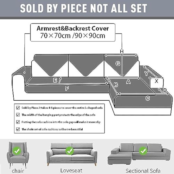 Thick Rabbit Plush Sofa Covers 1 2 3 Seater, Non-Slip Sofa Slipcovers For Corner L Shape, Funny Fuzzy Sofa Cover, Warm Velvet Sofa Cushion Covers, Washable Furniture Protector (Dark Gray,110x160cm)