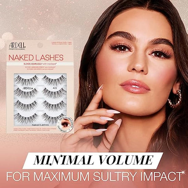 Ardell Multipack Naked Lash 422 False Eyelashes, Subtle Volume and Length, Vegan Friendly, 4 Pairs (Pack of 1)
