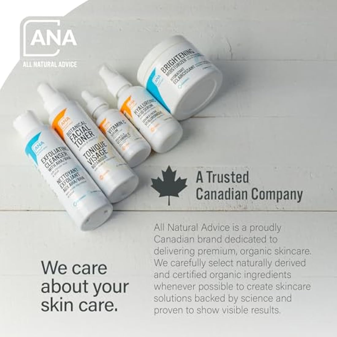 All Natural Advice Vitamin C Serum For Face with Hyaluronic Acid & Vitamin E – Facial Serum - Organic Face Care -Proud Canadian Company (60ml / 2oz)