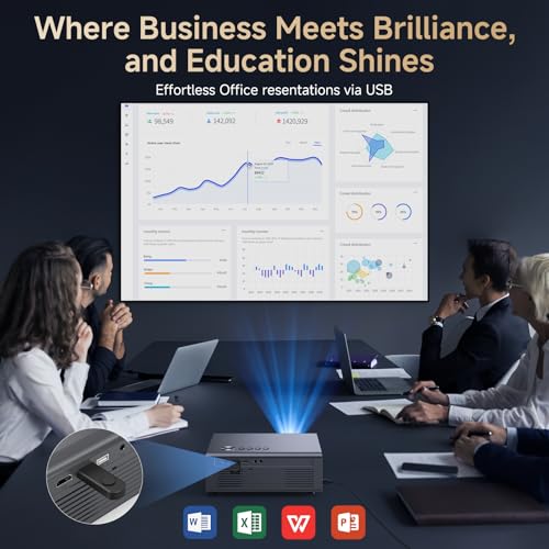 4K Smart Projector for Bedroom with Netflix Smart OS & HDR10 | KOGATA AI Auto Focus, 6D Keystone, WiFi 6 & Bluetooth 5.3 | Outdoor & Indoor Home Cinema Projectors