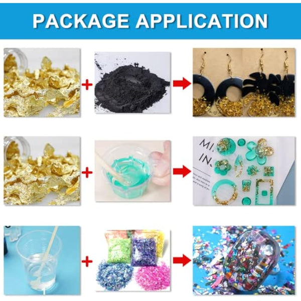 JDiction UV Resin Kit with Light, Super Crystal Clear Hard Resin Sunlight Curing Starter Kit for Jewelry, Doming, Coating, and Casting, DIY Craft