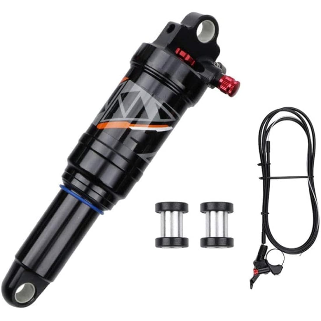 splumzer Mountain Bike Shocks Absorber Air Rear Shock - Rebound/Lock Out/Air Pressure Adjustable (200MM, Remote Lockout)