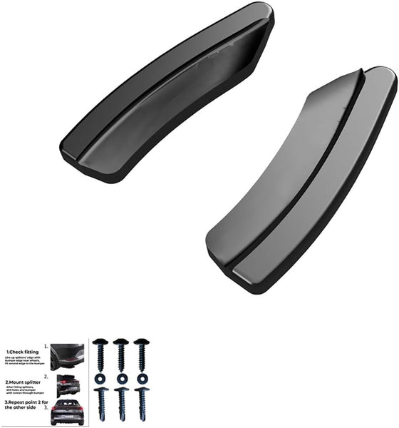 Oneway Rear Side Diffusors compatible with Volkswagen Golf VII (7.5) HB R 2017-2020 - Gloss black