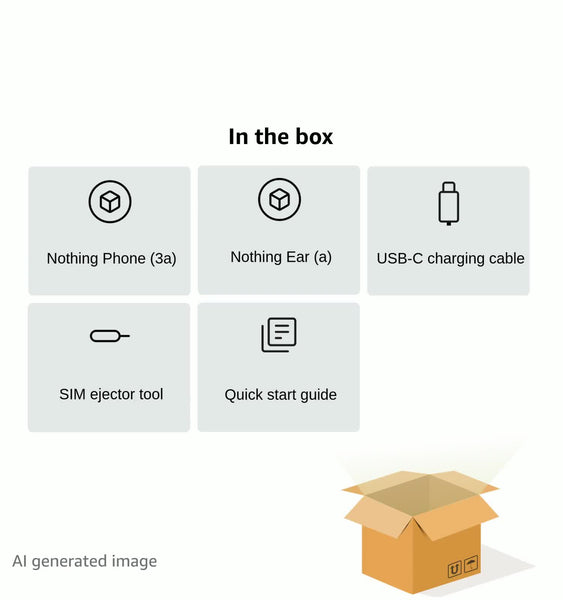 Nothing Phone (3a) 128 GB - mobile phone with 32 MP front camera, 30x ultra zoom - White + Nothing Ear (a) White