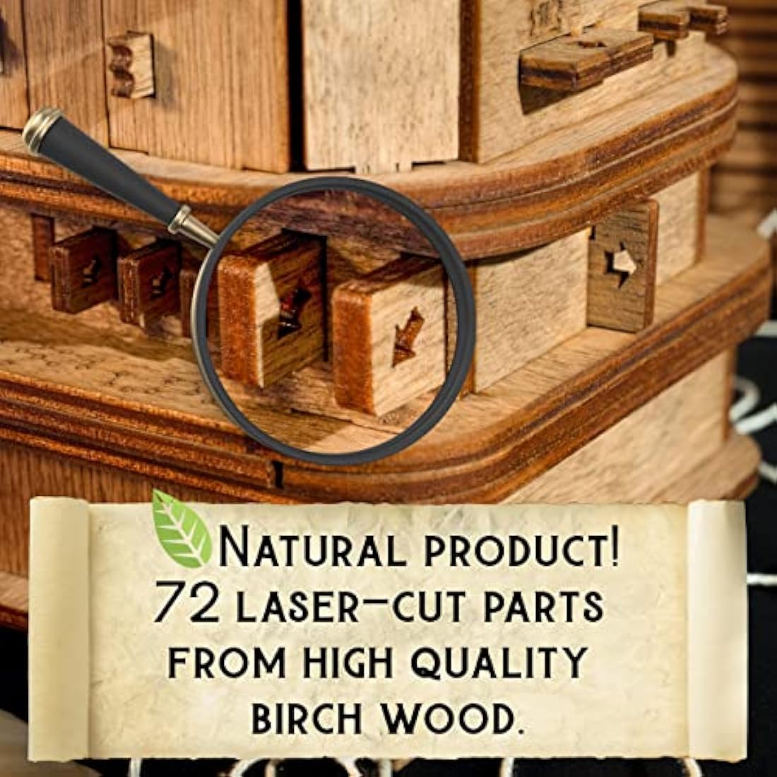 iDventure Cluebox - Davy Jones Locker - Escape Room Puzzle Box - 3D Wooden Puzzle for Adults - Brain Teaser - Birthday Gift for Men - Money Box