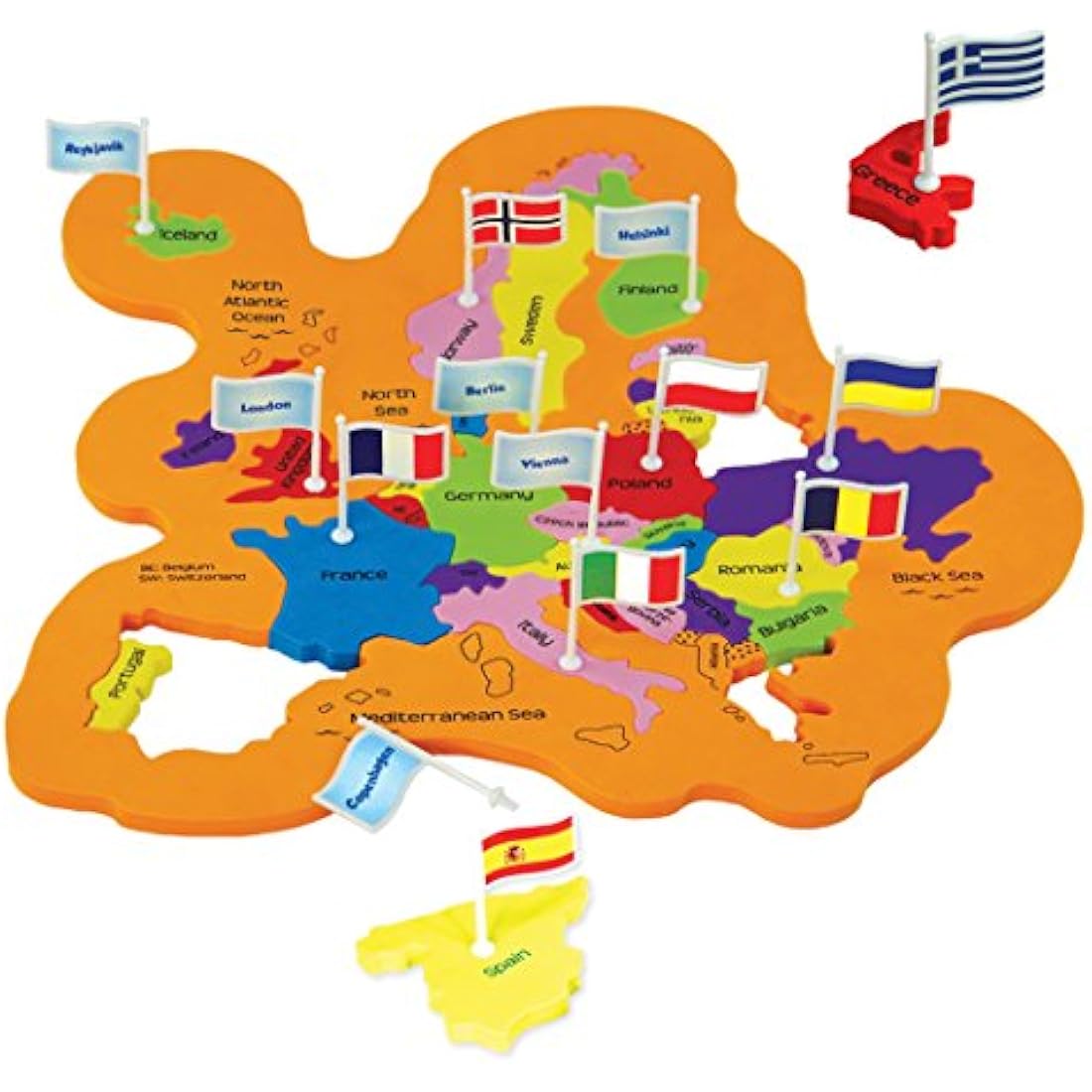 Imagimake Mapology World Map Jigsaw Puzzle with Flags and Capitals | 78 Pieces Geography Puzzles for Kids, Educational STEM Toys & Games | Birthday Gifts for Boys & Girls Age 5 6 7 8 9 10 11 12 Years
