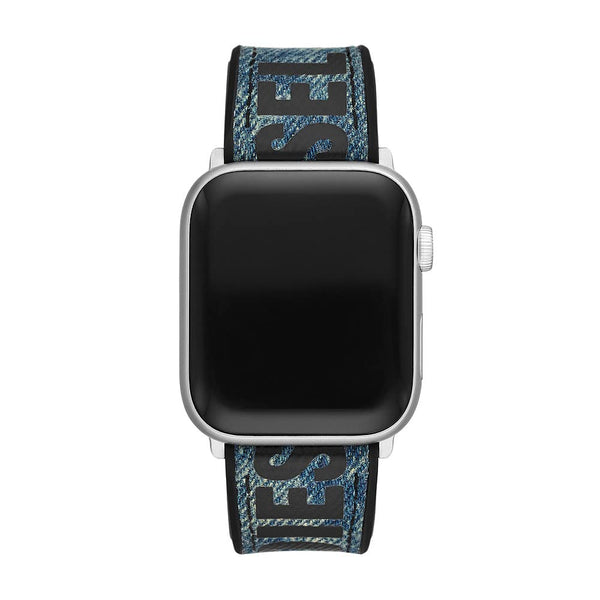 DIESEL Unisex Leather, Synthetic or Stainless Steel Strap, Compatible with 42mm/44mm/45mm Apple Watch®