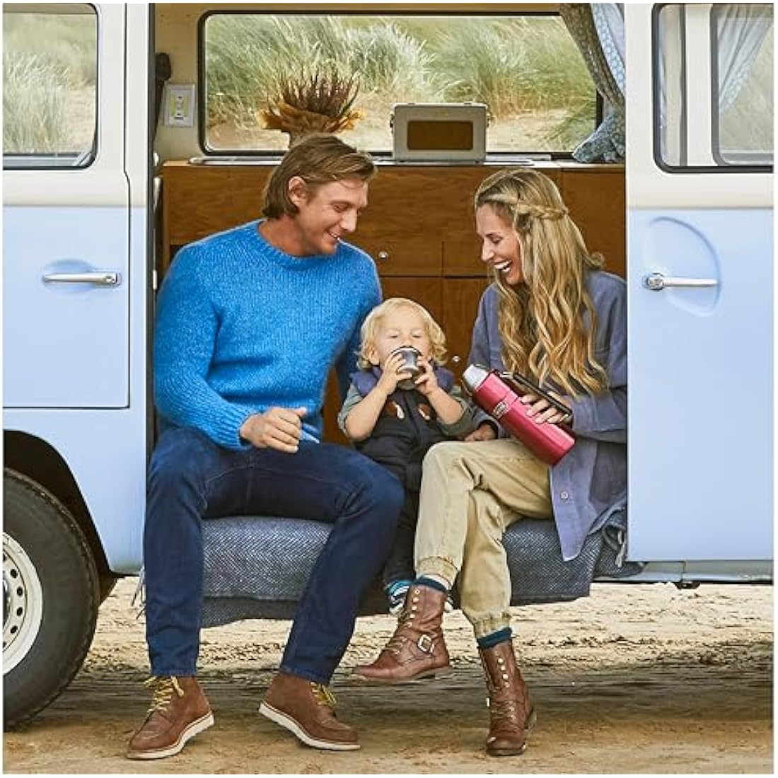 Thermos - Stainless King Gun Metal Travel Flask (1.2L) Premium Leak Proof Insulated Tea & Coffee Flask for Hot & Cold Drinks, Built-in Cup, Twist-Pour Stopper, BPA-Free, Durable Steel, Dishwasher Safe