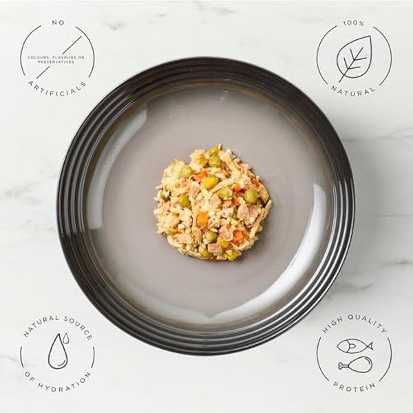 Encore 100% Natural Wet Dog Food, Chicken Breast with Ham and Vegetables in 156g Tin (Pack of 12)