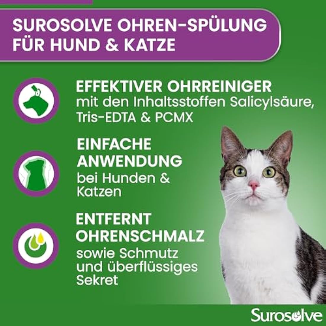 Fidavet Surosolve ear cleaner for dogs and cats 125ml