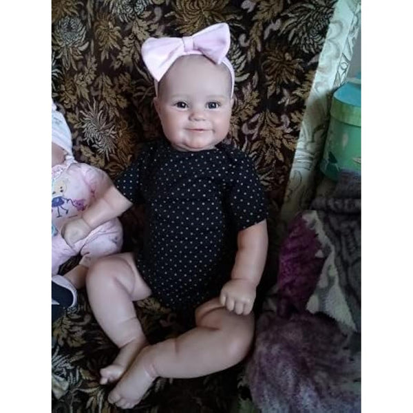 iCradle Reborn Baby Dolls 20 inch 50cm Two Options Reborn Baby Doll Toddler Lifelike Real Soft Touch Maddie with Hand-Drawing Hair Handmade Doll