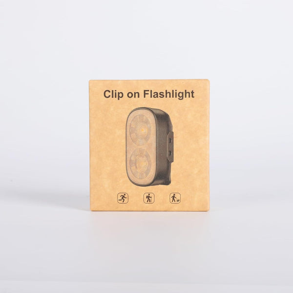 Glangeh 500LM Clip On Torch with Spot & Flood, 10 Mode Hands-Free Mini EDC Flashlight, Extended Runtime & IP65 Waterproof, Rechargeable Running Lights for Runners/Dog Walking/Hiking/Working/Camping