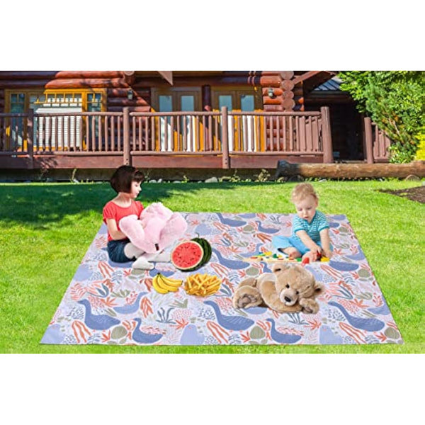 Splat Mat for Under High Chair/Arts/Crafts, Waterproof and Anti-Slip Splash Mat Floor Protector, Washable Highchair Floor Mat, 51 Inch Reusable Messy Mat and Baby Feeding Table Cloth (Duck)