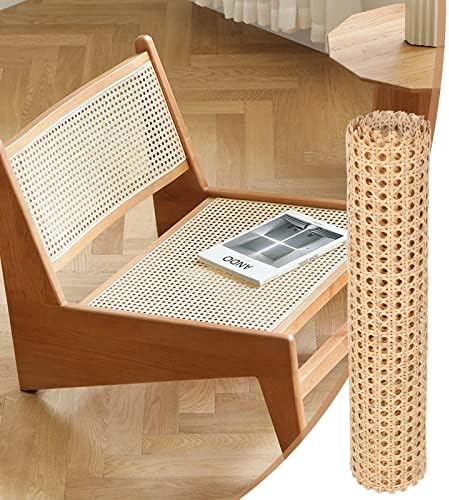 maxant Hessian Fabric Roll, Rattan Cane Webbing, Pressed Sheet, Woven for Furniture, Chair, Cabinet, Ceiling, Basket, Caning Material DIY Supplies (35 * 200cm), Brown