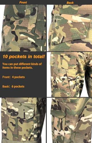 H Welt EU Mens Military Pants with Knee Pads for Strategy Game Airsoft Paintball Shooting Combat