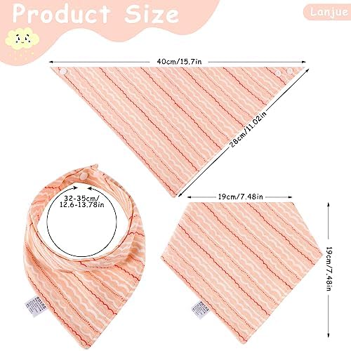 Baby Bandana Dribble Bibs, 10-Pack Cotton Baby Feeding Bibs Super Absorbent Drool Bibs with Adjustable Snaps for 0-36 Months Newborn and Toddlers
