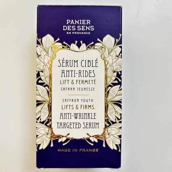 NEW - Panier des Sens - Anti Aging Serum for Face - Saffron Extract + Hyaluronic Acid - Anti Wrinkle & Lift - Skin Care for Women - Hydrating Facial Serum 97% Natural Ingredients - 30 ml