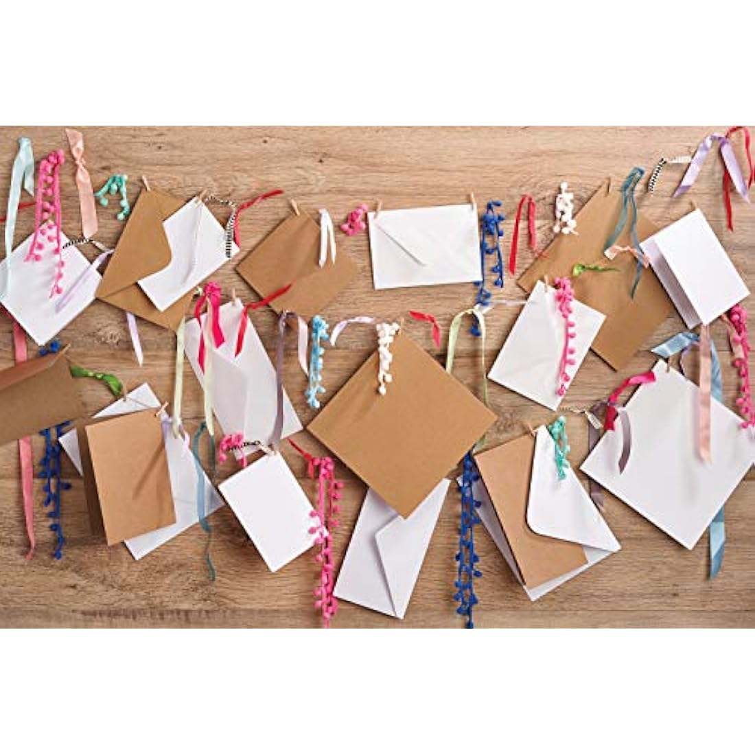 Anita's Square Plain, Blank Cards & Envelopes, 135x 135mm, White, Pack of 50, for Home, Wedding, Birthday, Christmas, Thank You, Art & Craft, Scrapbooking Supplies, Baby Shower, Card Making