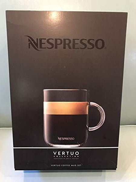 Nespresso Vertuo Coffee Mug Set (2 x 390 ml) incl. 2 Spoons Glass Cups