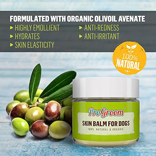 Dog Skin Balm for Itchy Skin - Natural and Organic Ointment for Dogs - Itchy Dog Balm Safe for Licking