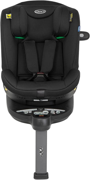 Graco Turn2Me Grow i-Size R129 ISOFIX 360° Rotating Car Seat, Rearward facing for longer from birth to approx. 4 years (40-105cm). Forward facing from 15 months to approx. 7 years (76-125cm), Midnight