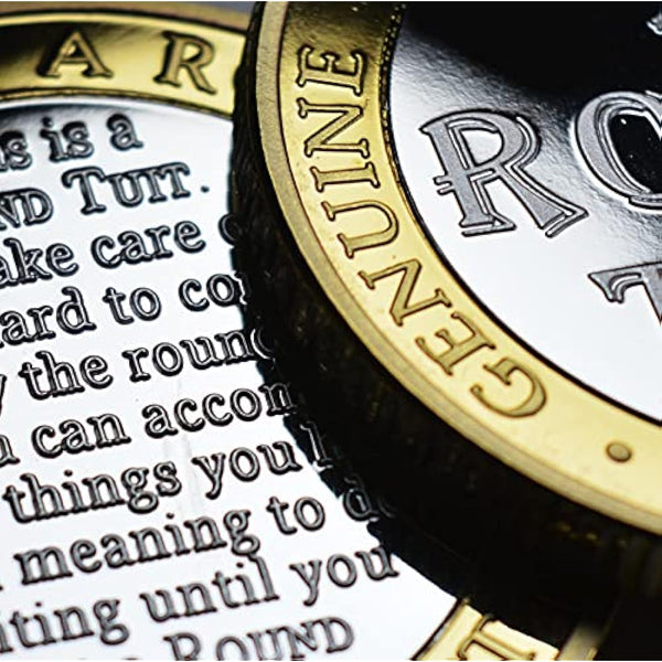 Extremely Rare 'A ROUND TUIT' Coin. Gift/Present. 30mm. Silver & 24ct Gold Clad Bi Metal. Novelty Collectable. Fathers DayThe Commemorative Coin Company