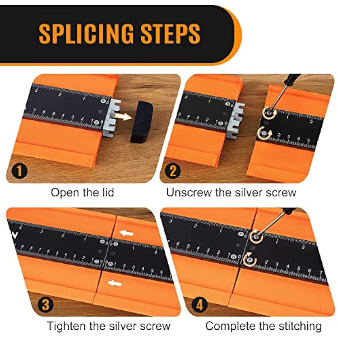 DODOWIN Connectable Contour Gauge 20", Laminate Flooring Shape Measuring Tool, Carpenter Gadgets for Men, Gifts for Dad Fathers Day, Personalised Gifts for Him Husband, Birthday Gifts for Men Dad