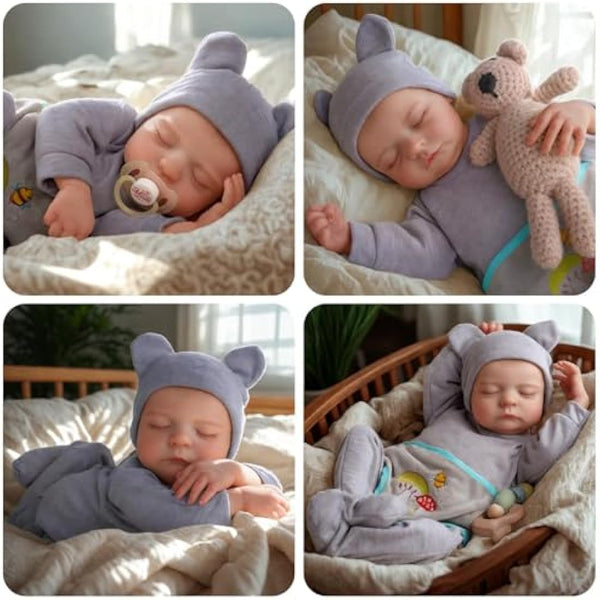 JIZHI 20" Realistic Reborn Baby Doll - Vinyl Newborn Baby Doll Boy With Sleeping Eyes - Lifelike Reborn Baby Dolls for Kids Age 3+