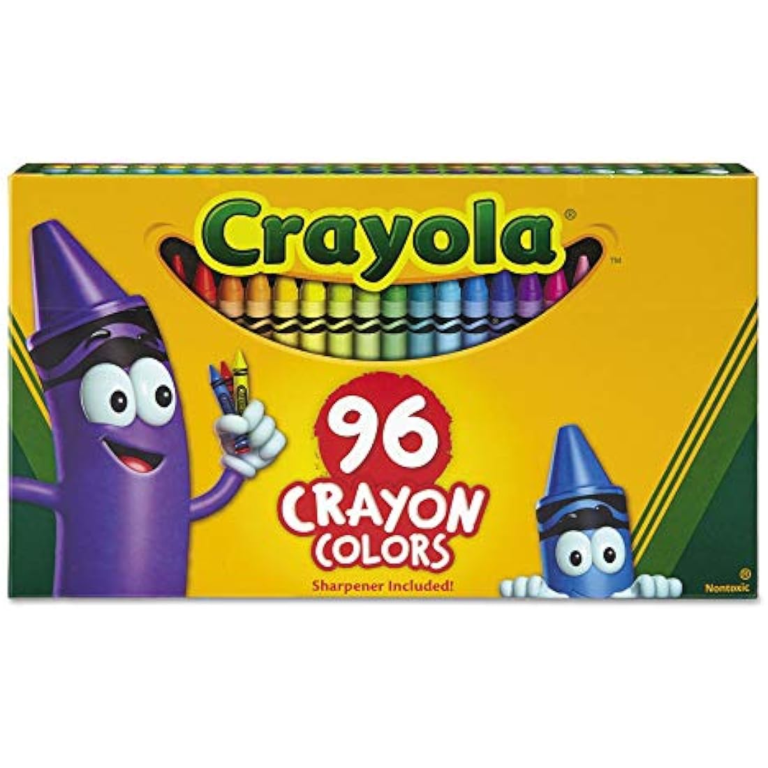 Crayola Classic Color Crayons in Flip-Top Pack with Sharpener, 96 Colors, Gift for Kids