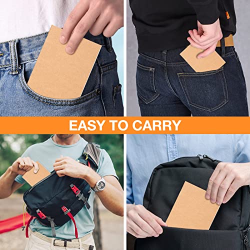 100 Pack Mini Kraft Paper Notebook 52 Pages A6 Mini Notebooks bulk, Blank Mini Notebooks Notepad Journal Composition Notebooks Sketchbooks for Kids Classroom Students Teacher Supplies, 4.1 x 5.7 Inch