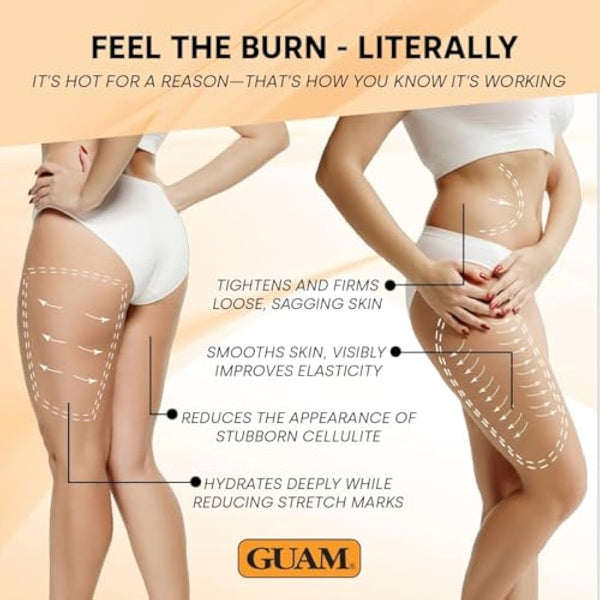 GUAM Seaweed Mud Stubborn & Deeply Rooted Anti Cellulite Treatment - 1kg Antioxidant Hot Body Mask Cellulite Remover for Legs & Thighs - Skin Firming Cream to Reduce Imperfections & Boost Circulation