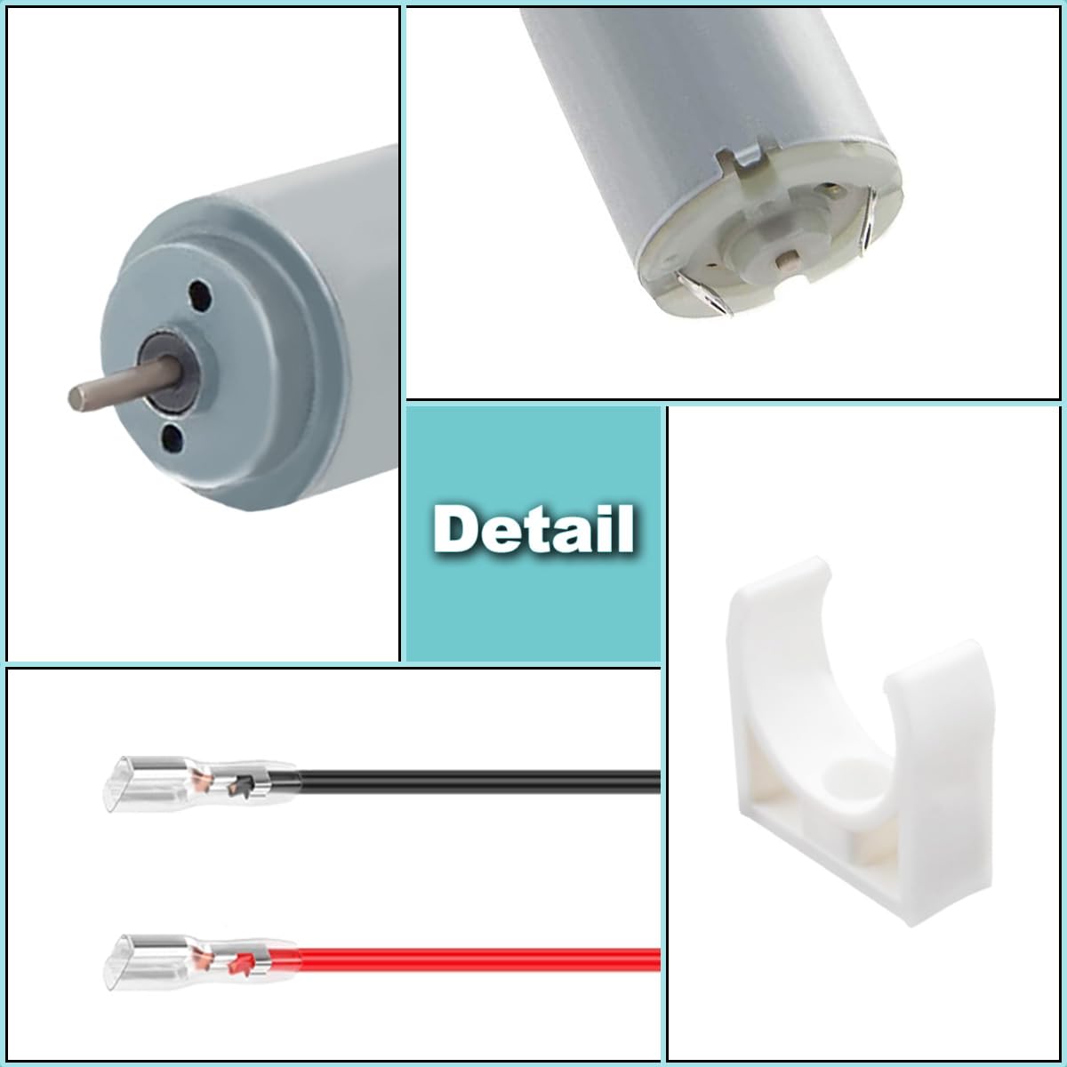 2 Pcs 545 Micro Motor DC 3.7-7.4 V 23500 RPM Long Shaft High Torque Gear RC Power Wheel Mini/Small Motor with Spring Wire, for RC Toy Car/Robot/Mini Fan/Electric Drill/UAV/DIY/Test