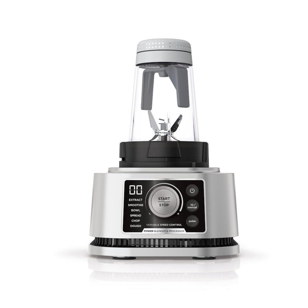 Ninja Foodi Power Nutri Blender 2-in-1, Blend Smoothie Bowls, Thick Spreads & Frozen Drinks, Automatic Programs, 700ml Cup & 400ml Bowl with with Power Paddle, 1100W, Silver CB100UK