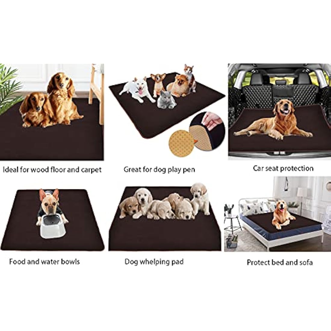 Heavy Absorbent Washable Pee Pads for Dogs 152x152 cm Reusable Puppy Pads, Waterproof Whelping Pads Dog Pen Mat, Pet Potty Training Pad for Bunny