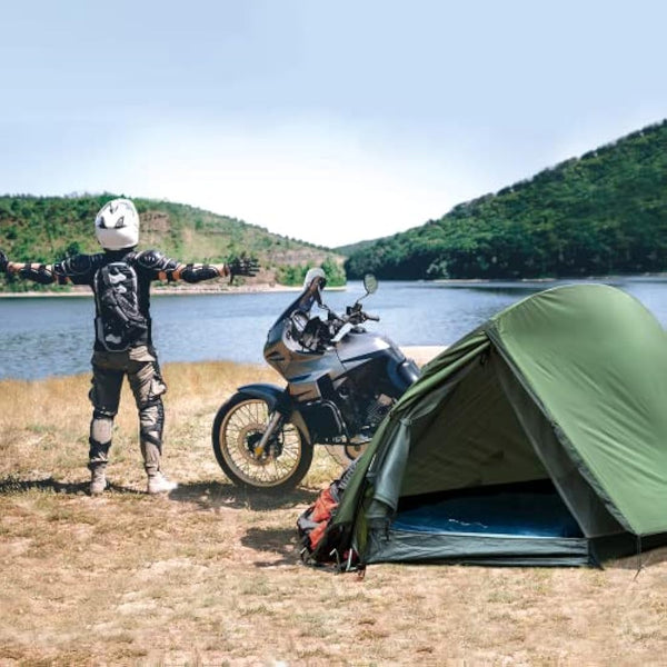 Forceatt Tent, 1/2 Person Two Doors Camping Tent, Ultralight Waterproof 1-2 Man Tent,Quick To Set Up,Portable,for Camping,Motorcycle Travel, Backpacking