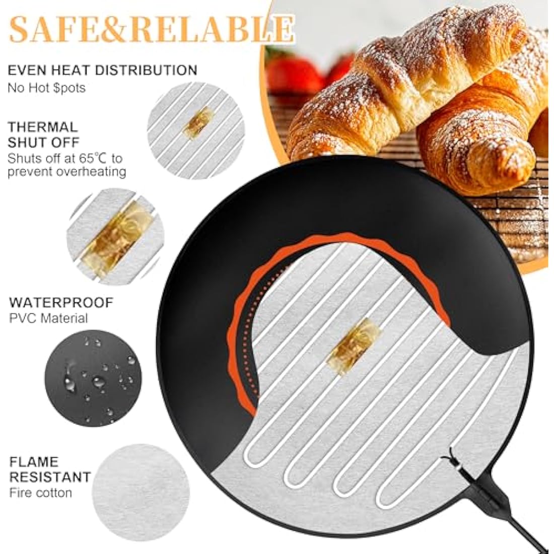 Bread Proofer,Everkeen Adjustable Temperature Dough Starter Mat,30cm sourdough Starter Warmer for Perfect Bread Making