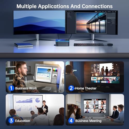 NiPoGi Mini PC Windows 11 Pro, Ιntel Alder Lake Ν95 (Βeats N5095/N5105, Up to 3.4GHz), Mini Computer 8GB RAM 256GB M.2 SSD, Mini Desktop Pc support 2.5" SSD, Dual WiFi/BT, 4K Double Display