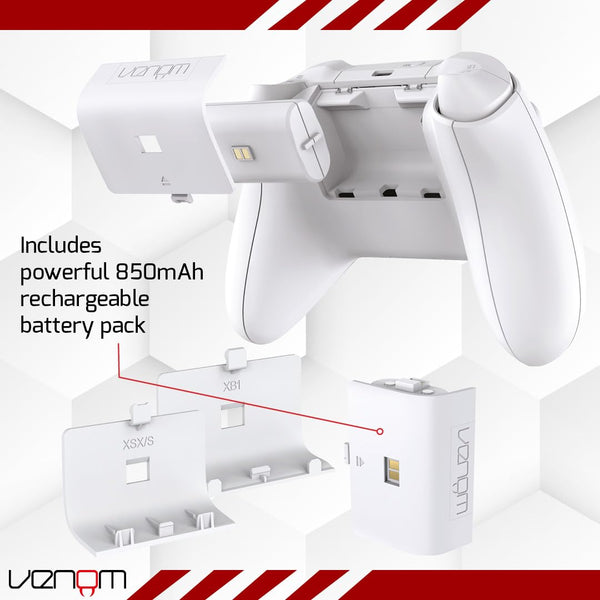 Venom Charging Dock with Rechargeable Battery Pack - Black (Xbox Series X & S/Xbox One)