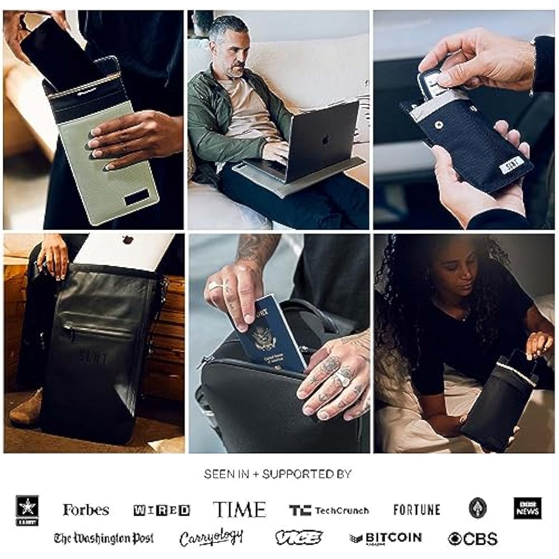 SLNT Waterproof Faraday Dry Bag with Silent Pocket - Military-Grade Nylon Faraday Bag - RFID Signal Blocking Dry Sack/Waterproof Laptop Backpack Protects from Water, Spying, Hacking (6 Liter)