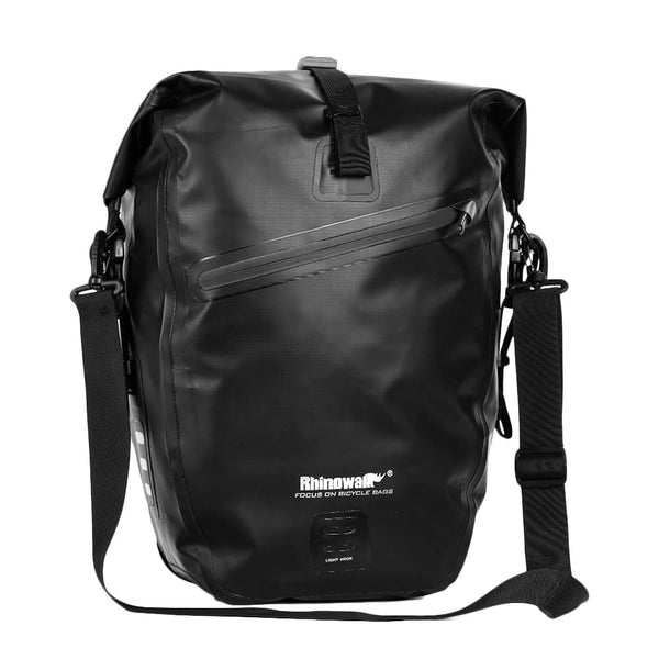Rhinowalk Bike Bag Waterproof Bike Pannier for Biycle Cargo Rack 25-27L Postman Saddle Bag Shoulder Bag Laptop Pannier Rack Bicycle Bag Professional