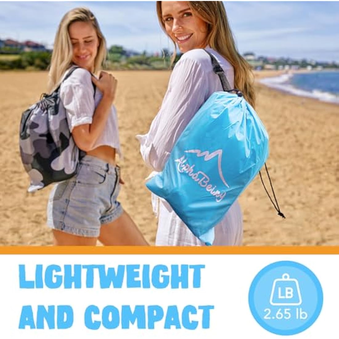 AlphaBeing Inflatable Lounger - Best Air Lounger Sofa for Camping, Hiking - Ideal Inflatable Couch for Pool and Festivals - Perfect Inflatable Beach Chair for Adults