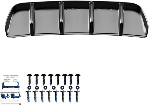 Oneway Rear Diffuser compatible with Volkswagen Tiguan II R Facelift 2020-2024 - Gloss black