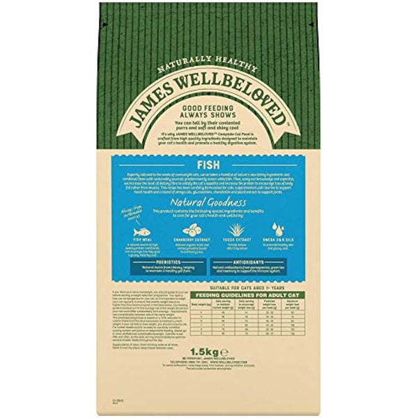 James Wellbeloved Light Adult Fish 3 x 1.5kg