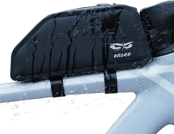 Bike Top Tube Bag - 1.5L Waterproof MTB Front Frame Bag fits Cycling Road Gravel Bikes E-Bike, Bicycle Crossbar Pouch for Phone Cash Tool