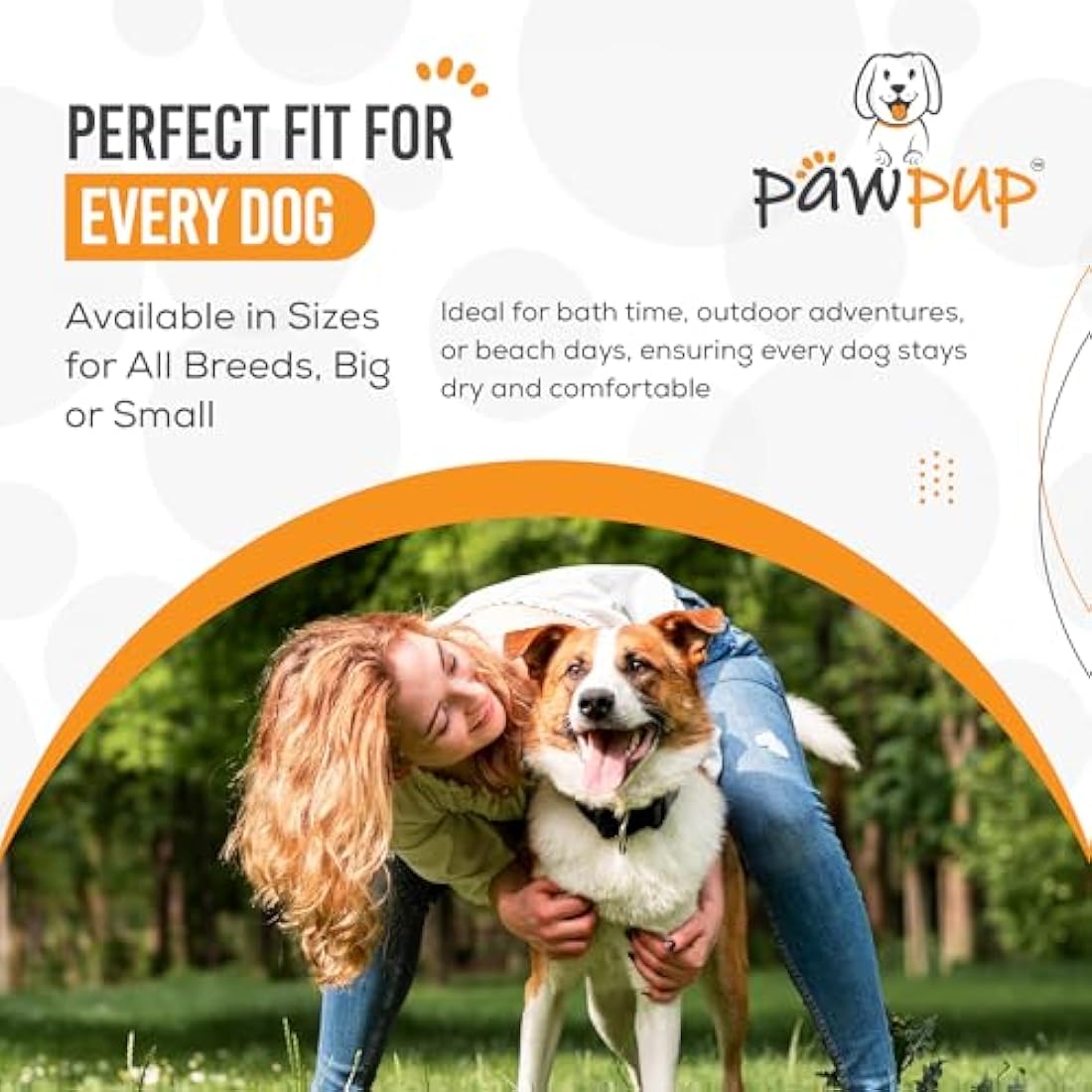 PAWPUP Dog Towel Super Absorbent 100x60cm Set of 2 Microfibre Pet Towel for Dogs Cats and other Pets (Brown and Grey)