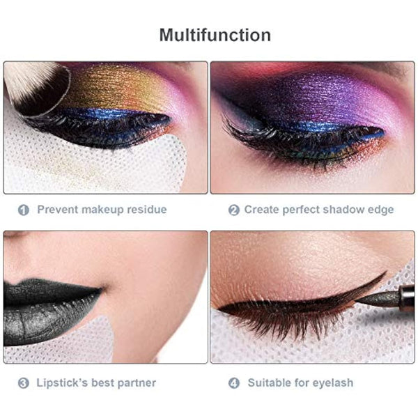 100 Pieces Eyeshadow Shield Eyeshadow Gel Pad Patches Eyelash Tint Stencils for Prevent Eyelash Extensions, Tinting and Lip Makeup Residue
