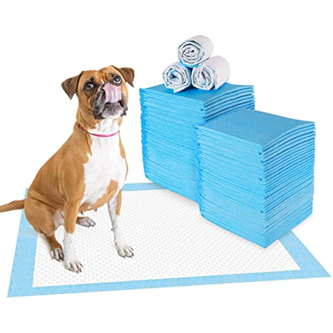 RCruning-EU 50 PACK Puppy Training Pads for Dog Pet Pee Absorbent Toilet Pee Wee Mat Anti Slip Leakproof (60 * 45CM)