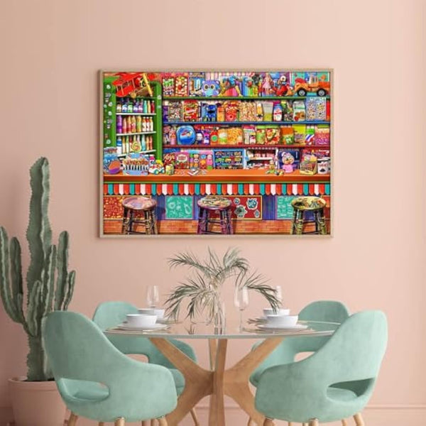 Jigsaw Puzzles 1000 Pieces for Adults -Candy Shop Puzzle-1000 Piece Puzzle Educational Games Home Decoration