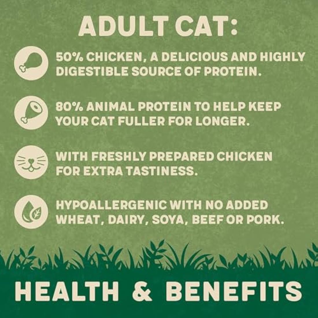 Harringtons Complete Dry Adult Cat Food Chicken 2kg (Pack of 4) - Tasty Natural Goodness